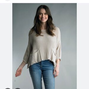 Tempo Paris Crochet Knit Top